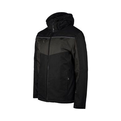 Куртка горнолыжная 4F цвет: черный оливк полоса Urban