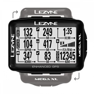 GPS Компьютер Lezyne MEGA XL GPS Черный MEGA XL GPS, BLE, ANT+ UNIT, USB CHARGER CABLE INCLUDED. INCLUDES MOUNT FOR HANDLE BARS/STEM AND 2 SMALL ORINGS, 2 LARGE ORINGS
