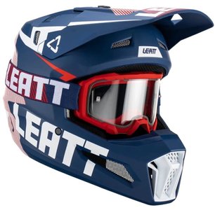 Шлем Leatt Helmet Moto 3.5 + Goggle, Royal, XL