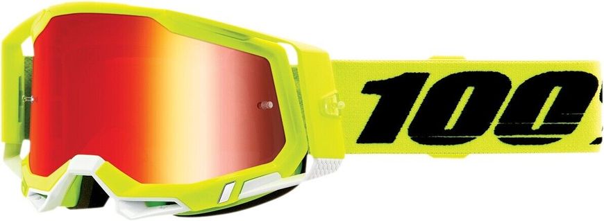 Мотоочки Ride 100% RACECRAFT 2 Goggle Yellow - Mirror Red Lens, Mirror Lens