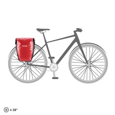 Гермосумка велосипедная Ortlieb Back-Roller City black-red 20 л