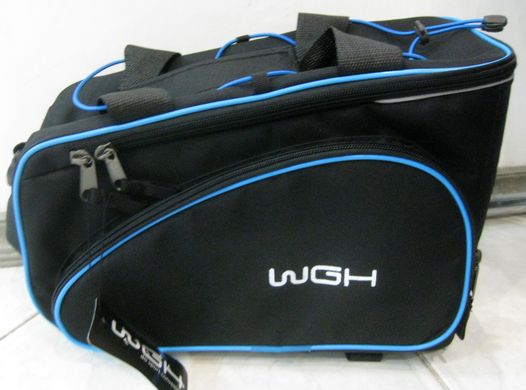 Сумка WGH на багажник чорно-синій 10 літрів