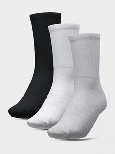 Носки 4F 3 пары цвет: черный белый серый new g муж.