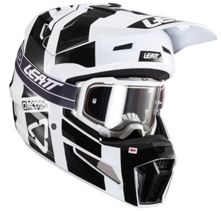 Шлем Leatt Helmet Moto 3.5 + Goggle, White, L