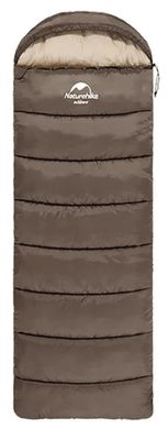 Спальный мешок Naturehike U150 NH20MSD07, (11°C), правый, коричневый