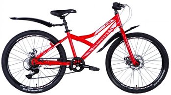 Велосипед ST 24" Discovery FLINT DD, с крылом Pl 2024 (красный)