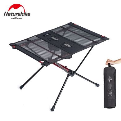 Раскладной стол облегченный Naturehike NH19Z027-Z, сетка/карбон, черный