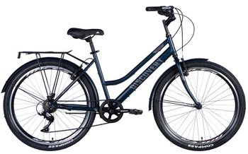 Велосипед ST 26" Discovery PRESTIGE WOMAN Vbr с багажником задн St с крылом St 2024 (темно-синий)