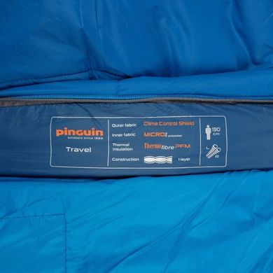 Спальний мішок Pinguin Travel PFM 190 (Blue, Right Zip)