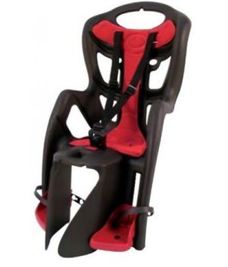 Сиденье задн. детское Bellelli Pepe standart, до 22кг, тёмно-серый с красной подкладкой