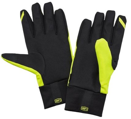 Водостойкие перчатки Ride 100 Percent Hydromatic Waterproof Glove, Black/Grey/Yellow, L (10)
