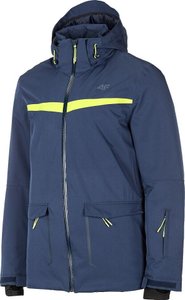Куртка гірськолижна 4F колір: темно синій салатна полоса
