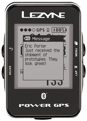 GPS комп'ютер Lezyne POWER GPS Сріблястий Y9