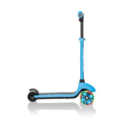Електросамокат Globber E-MOTION 4 блакитний, колеса з підсвіткою, 50кг, 6+, 3 колеса