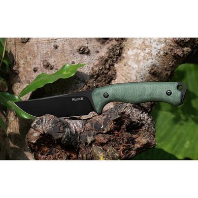 Нож фиксированный Ruike F186-MG, (11.8 см) D2 / Micarta зеленый