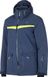 Куртка гірськолижна 4F колір: темно синій салатна полоса