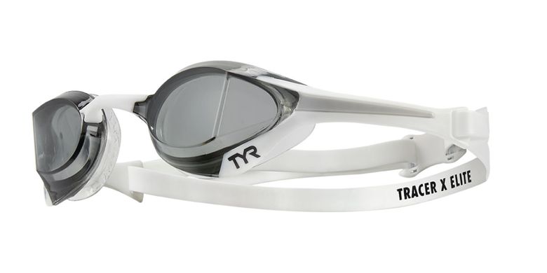 Окуляри для плавання TYR Tracer-X Elite Racing, Smoke/White (LGTRXEL-072)