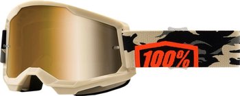 Мотоокуляри Ride 100% STRATA 2 Goggle Kombat - True Gold Lens, Mirror Lens