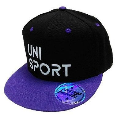 Кепка Unisport черный/фиолет one size(р)