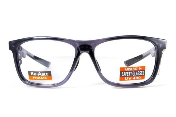 Окуляри під діоптрії Global Vision RX-T Gloss Black (clear) RX-able, прозорі в чорній напівпрозорій оправі