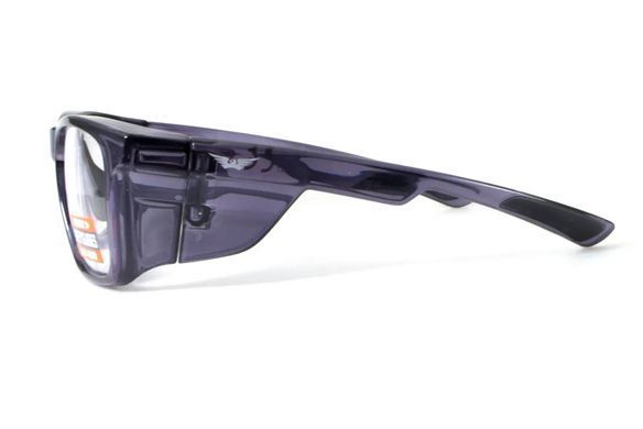 Окуляри під діоптрії Global Vision RX-T Gloss Black (clear) RX-able, прозорі в чорній напівпрозорій оправі