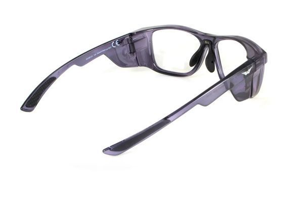 Окуляри під діоптрії Global Vision RX-T Gloss Black (clear) RX-able, прозорі в чорній напівпрозорій оправі