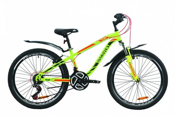 Велосипед ST 24" Discovery FLINT AM Vbr с крылом Pl , 2020, салатово-красный с хаки (м)