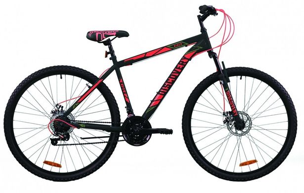 Велосипед 29 "Discovery RIDER DD, 2020, чорно-червоний