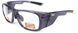Окуляри під діоптрії Global Vision RX-T Gloss Black (clear) RX-able, прозорі в чорній напівпрозорій оправі 1 з 6
