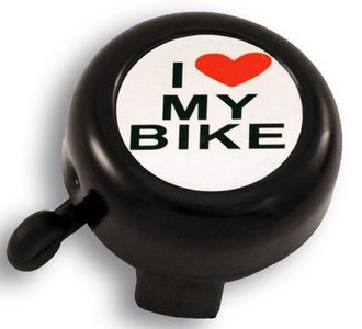 Звонок Green Cycle GCB-1051A-BK I love my bike cтальной чорний