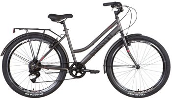 Велосипед 26" Discovery PRESTIGE WOMAN 2022 (темно-сріблястий)