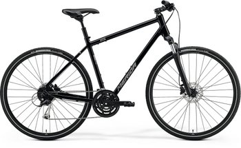 Велосипед Merida CROSSWAY 100 GLOSSY BLACK(MATT SILVER) 2021