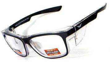 Окуляри під діоптрії Global Vision RX-T Сrystal Black (rx-able) (clear), прозорий в двокольоровій оправі