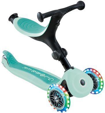 Самокат Globber GO UP ACTIVE 360 м'ятний, до 20/50кг, 1+, колеса світяться