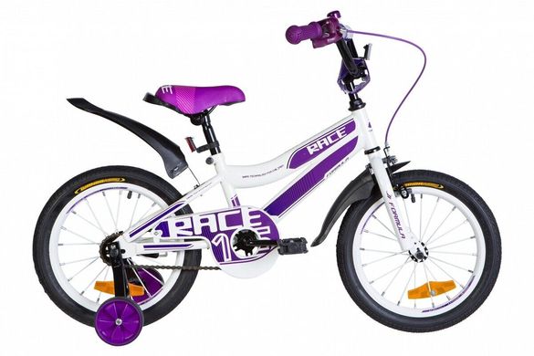 Велосипед 16" Formula RACE , 2020, бело-фиолетовый