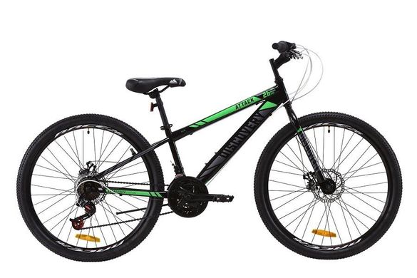 Велосипед Discovery 26 ATTACK DD ST 2020, чорно-зелений з сірим