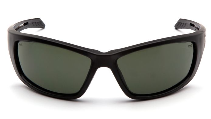 Защитные очки Venture Gear Tactical Howitzer Black (forest gray) Anti-Fog, чёрно-зелёные в чёрной оправе