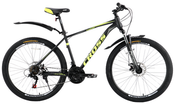 Велосипед Cross 27,5" Forest 2024 Рама-18" black-neon yellow
