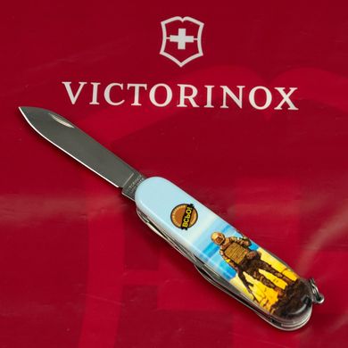 Нож складной Victorinox CLIMBER UKRAINE, Марка русский военный корабль… ВСЁ!, 1.3703.3.T3120h