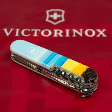 Нож складной Victorinox CLIMBER UKRAINE, Марка русский военный корабль… ВСЁ!, 1.3703.3.T3120h