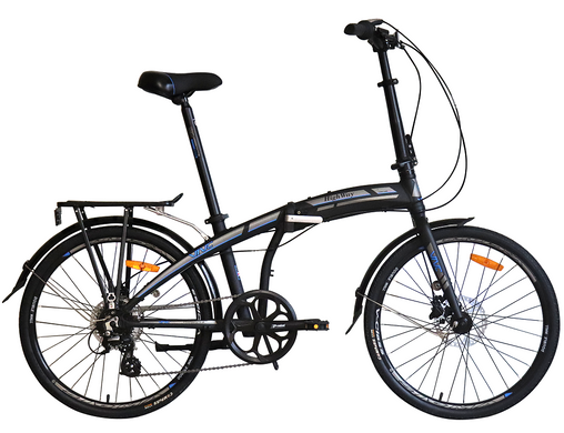 Велосипед VNC 2021' 24" HighWay EQ, V8A5-2438-BB, 38см, складной