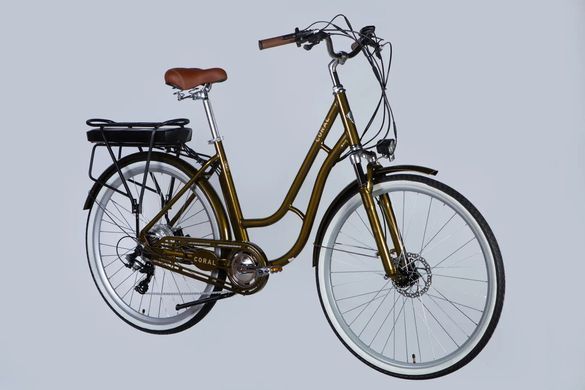 Велосипед з електроприводом 28" AL Dorozhnik eCORAL DD FR рама-19" 48B 13А*г 500Вт бронзовий 2026