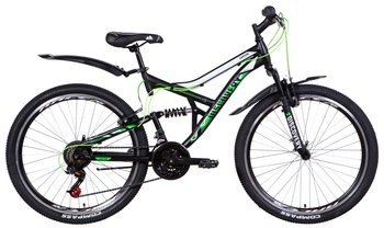 Велосипед 26" Discovery CANYON (черно-зеленый с белым)