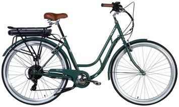 Велосипед с электроприводом 28" ST Dorozhnik eRETRO Vbr FR рама-19" 36B 13А*г 500Вт зелено-серый 2026