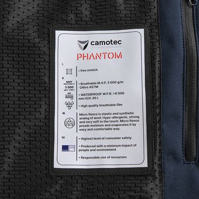 Куртка Camotec Phantom System Темно-синяя (7292), XXXL