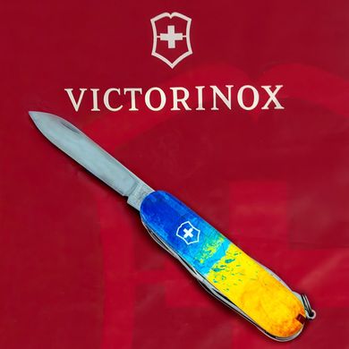 Нож складной Victorinox CLIMBER UKRAINE, Желто-синий рисунок, 1.3703.7.T3100p