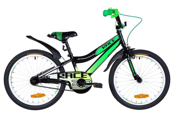 Велосипед 20" Formula RACE, 2020, черно-зеленый с белым