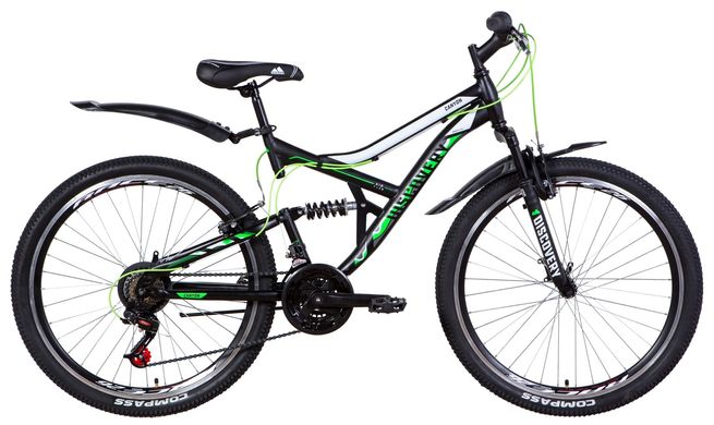 Велосипед 26" Discovery CANYON (чорно-зелений з білим)