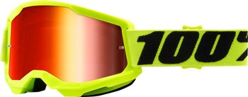 Мотоокуляри Ride 100% STRATA 2 Goggle Fluo Yellow - Mirror Red Lens, Mirror Lens