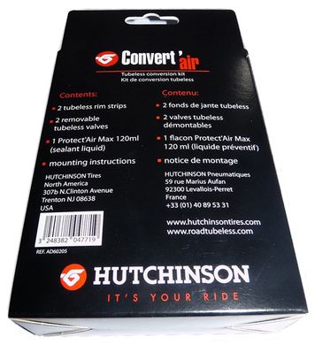 Набір для установки безкамерних покришок Hutchinson CONVERT'AIR 27,5 "